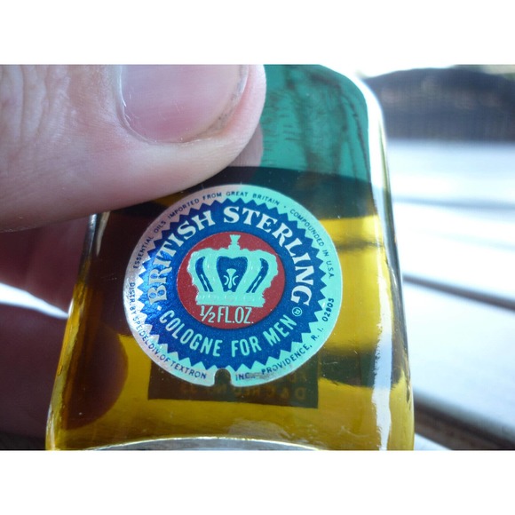 Vintage Preowned British Sterling Cologne 0.5 oz. Bottle Full - Picture 2 of 3